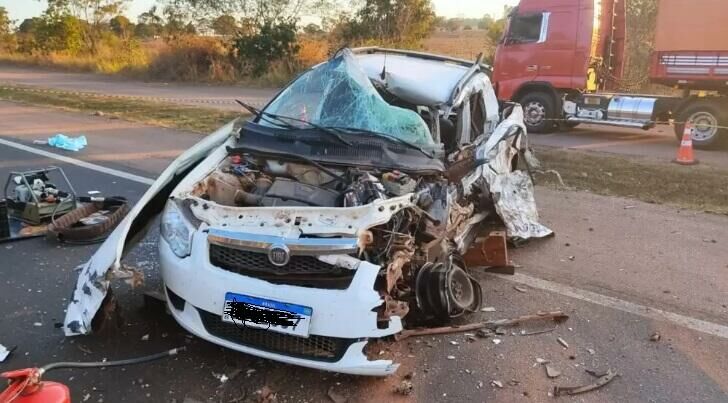 Imagem de compartilhamento para o artigo Acidente entre carreta e picape deixa um morto na BR-163 em Rio Verde da MS Todo dia